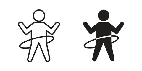 People Hula hop icon. modern vector symbols set