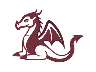 Fototapeta premium Dragon Logo sat vector desigen 