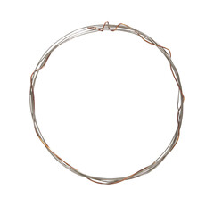 Copper wire bracelet isolated photo