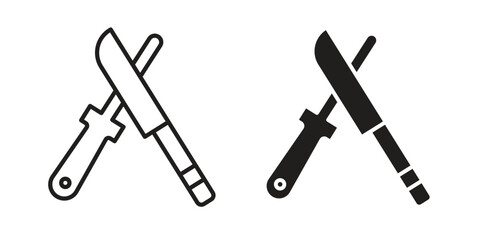 Knife sharpener icon. modern vector symbols set