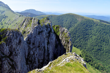 Saibigain mountain in Urkiola Natural Park. The Basque Country.