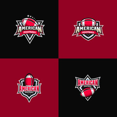 Obraz premium american football logo emblem vector