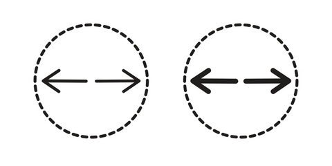 Diameter icon. modern vector symbols set