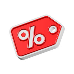percentage icon symbol 3d rendering