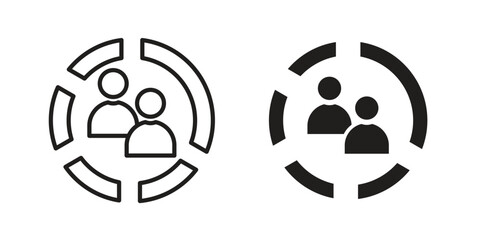 Demographics icon. modern vector symbols set