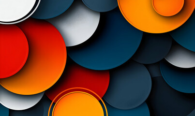 Overlapping Circle Pattern with Vibrant Colors and Modern Design