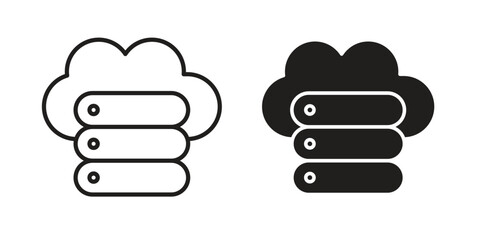 Cloud server icon. modern vector symbols set