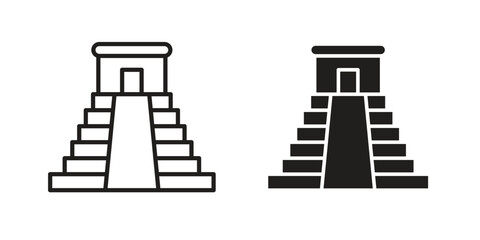 Chichen Itza icon. modern vector symbols set