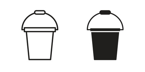 Bucket icon vector, Symbol, logo illustrations