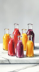 fruit juice in a glass jar