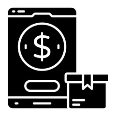 Modern design icon of mobile money