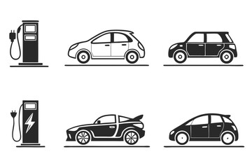 car icons set