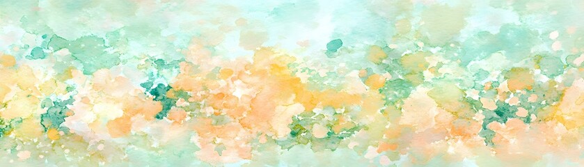 Pastel watercolor abstract design with soft colors.