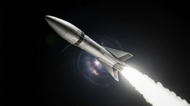 Rocket Launch in Space.