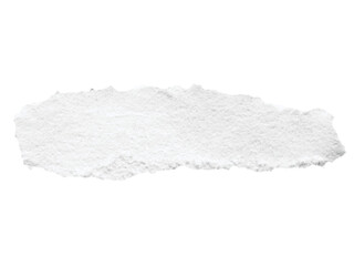 Closeup of a heap of white salt on a blank background, resembling crushed ice or flour with a fine...