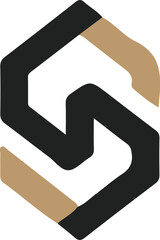 Interlocking Letter S Geometric Logo