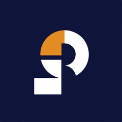 Half Face Circle Abstract Design vector illustration of a icon for web design