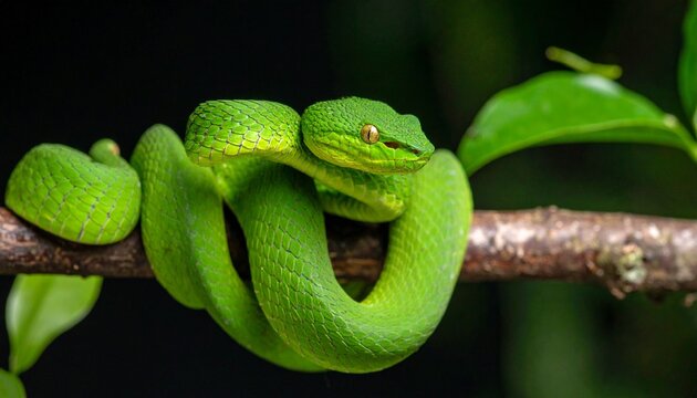 green tree python - Powered by Adobe