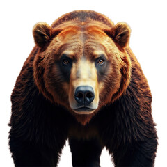 brown bear portrait with transparent background PNG and JPEG image for your business
