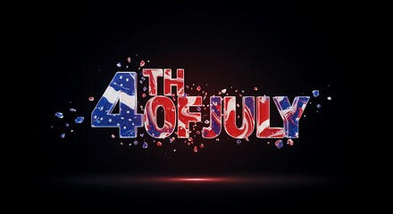 4th of July Celebration: A dynamic visual display that radiates patriotic pride, the image captures the festive spirit of Independence Day