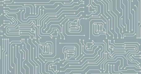 Circuit board electronics digital technology banner. Abstract technology background. Tech futuristic circuit board abstract banner. Vector illustration