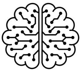 Abstract Circuit Board Brain Concept Representing Artificial Intelligence Technology Innovation