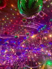Christmas lights and ornaments