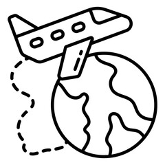 Modern design icon of global travel