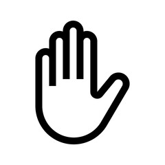 Hand icon. sign for mobile concept and web design. vector illustration