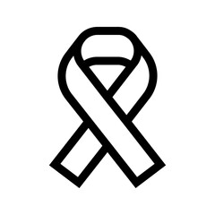 Cancer Ribbon premium line icon. Simple high quality pictogram. Modern outline style icons. Stroke vector illustration on background.	