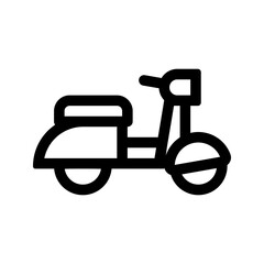 Vespa scooter icon. Simple illustration of scooter vector icon for web