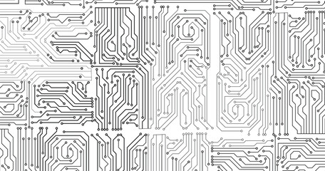 Technology circuit diagram on white background.