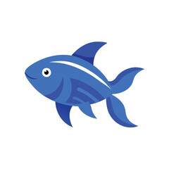 Cute blue fish graphic for branding and logo design