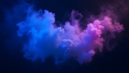 Fototapeta premium Abstract Swirls of Smoke in Purple and Blue Light