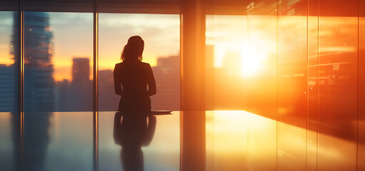 Person silhouette walking toward bright light at end of urban tunnel
