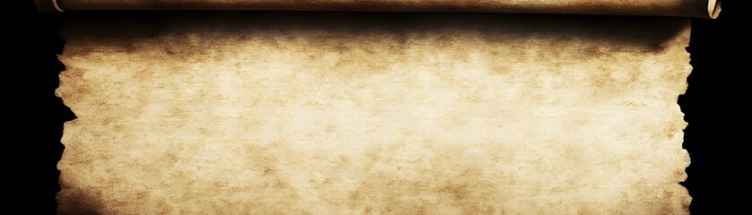 Fototapeta premium Ancient scroll with aged parchment texture.