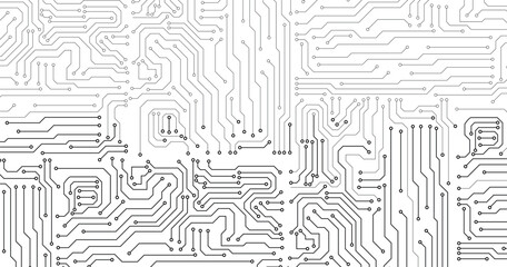 Electronics board. Circuit board electronic hi tech pattern.  abstract computer chip. Black monochrome background. 
