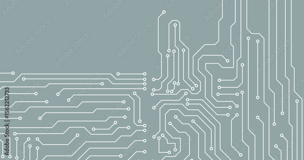 Poster A grey circuit line technology pattern on colorful background. seamless pattern with lines