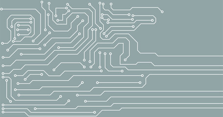 A grey circuit line technology pattern on colorful background.