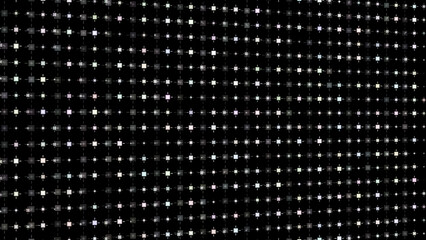 Abstract motion graphic background, white flickering or blink dots on black background