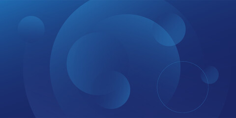 Abstract blue background with circles. Vector illustration
