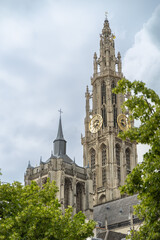 the bell tower of the Cathedral of Our Lady, Antwerp, Belgium
