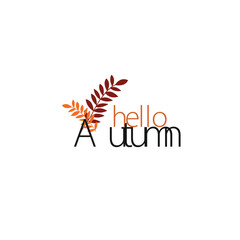 Hand-drawn autumn leaves collection and Autumn vector T-shirt design