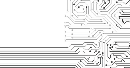 Technology black circuit diagram concept.