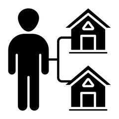 A solid design icon estate agent