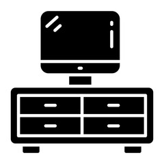 Modern design icon of tv cabinet