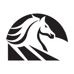 Majestic Horse Running In Motion Logo Design