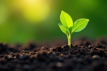 Seed germination, sprout emergence, early growth, spring, cotyledons