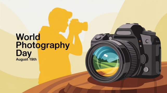 Celebrate world photography day with a photographer and dslr camera