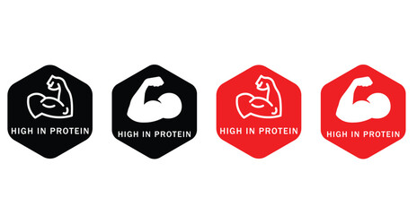 High protein icons vector eps10.